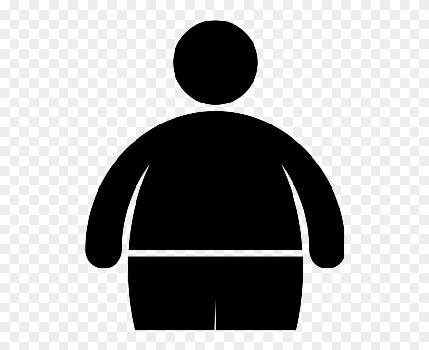 Can A Nootropic Also Suppress Hunger - Obese Clipart Silhouette - Png Download