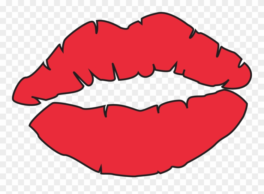 Clipart Of Lips, Mouth And Kiss - Png Download