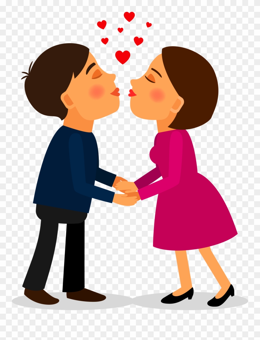 Drawing Couple Transprent Png Free Download Love - Couple Kissing Png Clipart