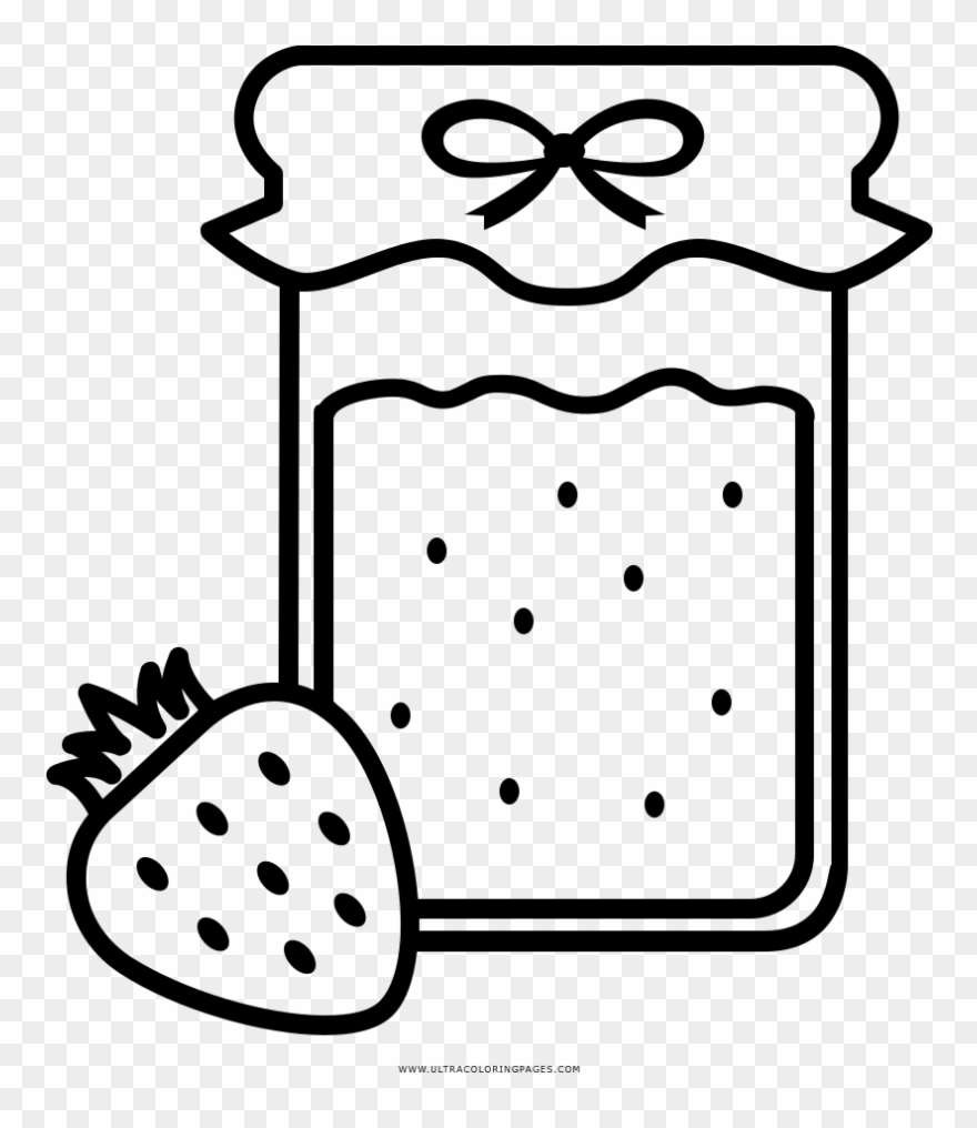 Strawberry Jam Coloring Page - Mermelada Para Dibujar Clipart