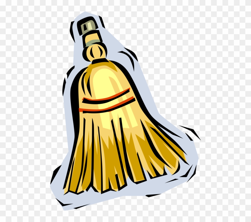 Vector Illustration Of Stiff Fibre Whisk Broom Cleaning - Whisk Broom Clip Art - Png Download