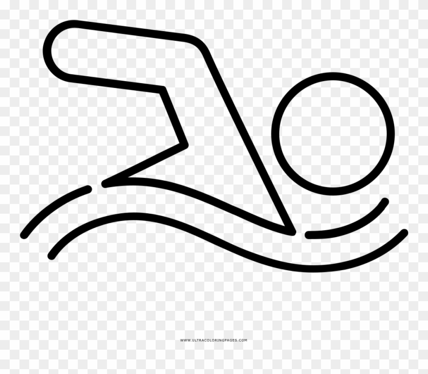 Schwimmen Ausmalbilder - Line Art Clipart