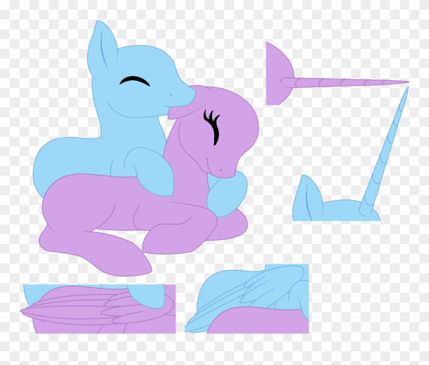 My Little Pony Couple Poses - Mlp Couple Base Hugging Clipart