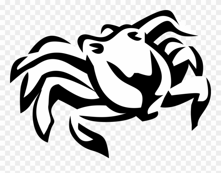 Vector Illustration Of Decapod Marine Crustacean Crab Clipart