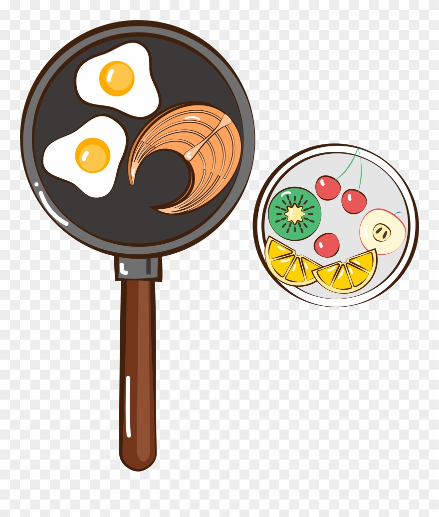 Egg Fish Fruit Cartoon Png And Vector Image Clipart