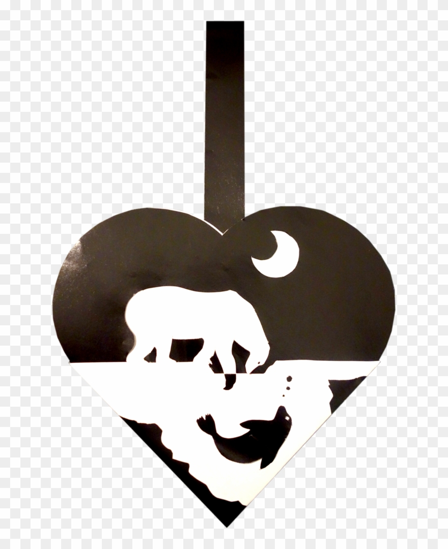 Isbjørn Og Sæl - Julehjerte Grønland Clipart