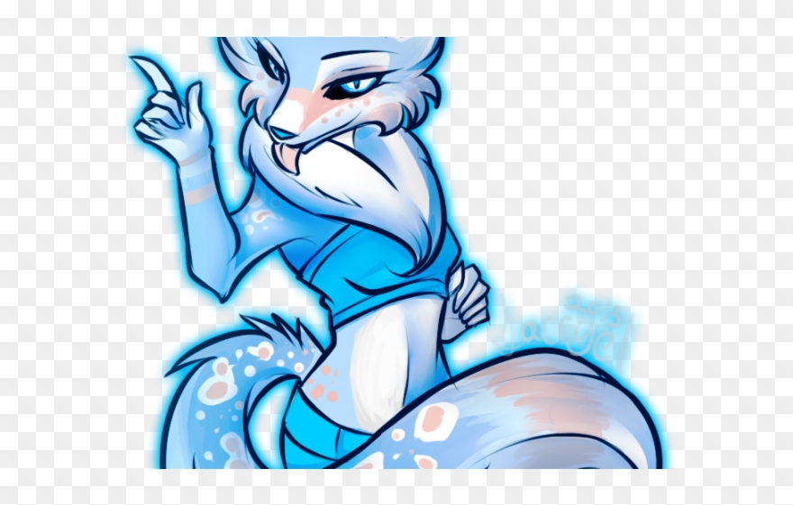 Arctic Fox Clipart Simple Cartoon - Girl Arctic Fox Cartoon - Png Download