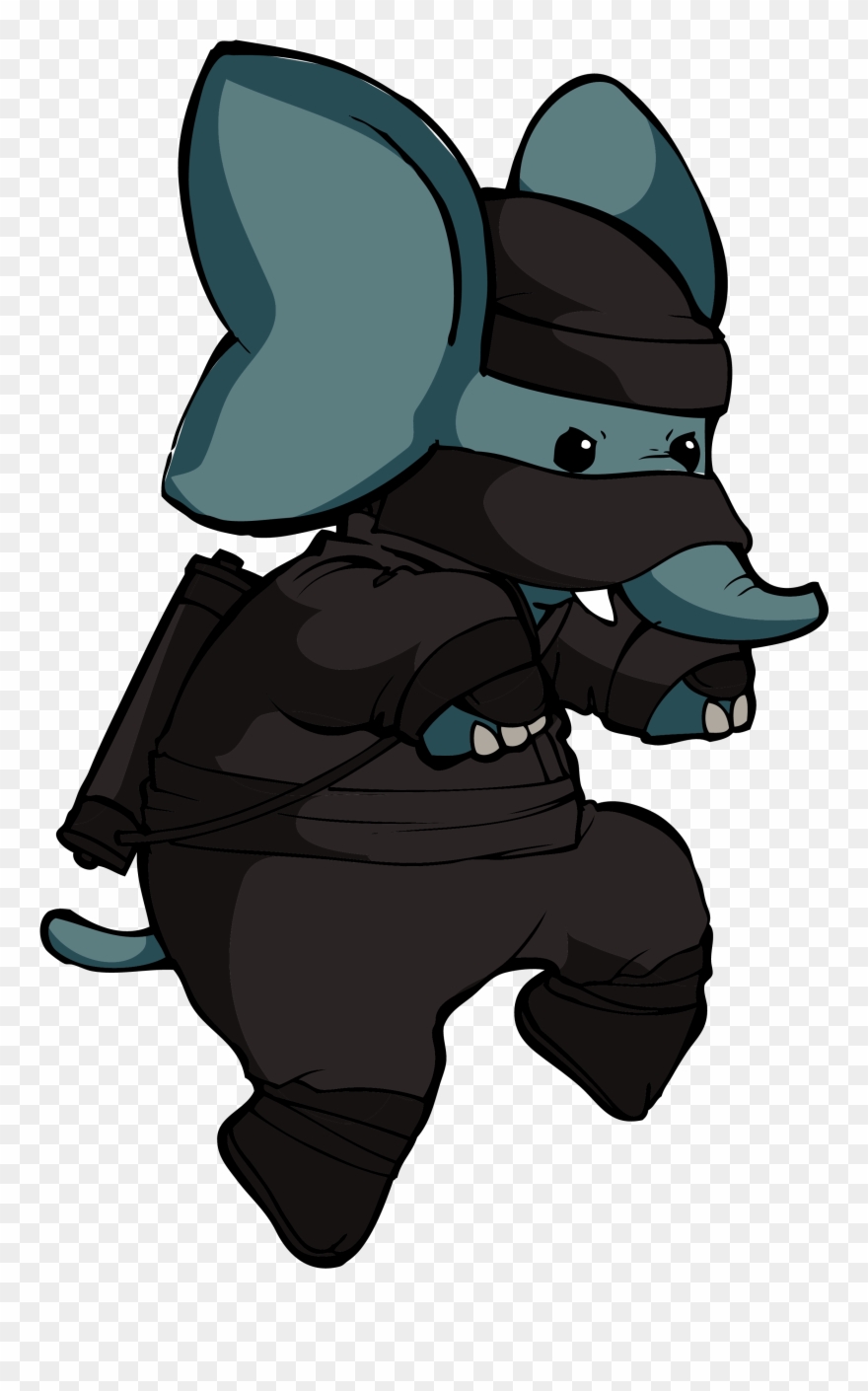 Ninja-elephant 463kb Aug 16 2010 - Ninja Elephant Clipart
