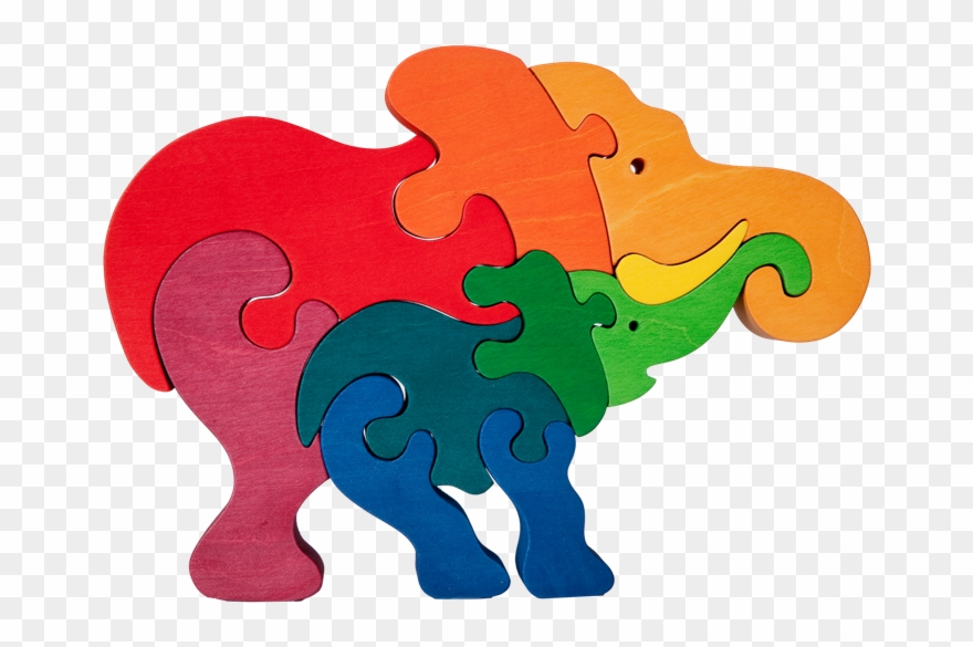 Ludimindo - Elephant Puzzle Clipart