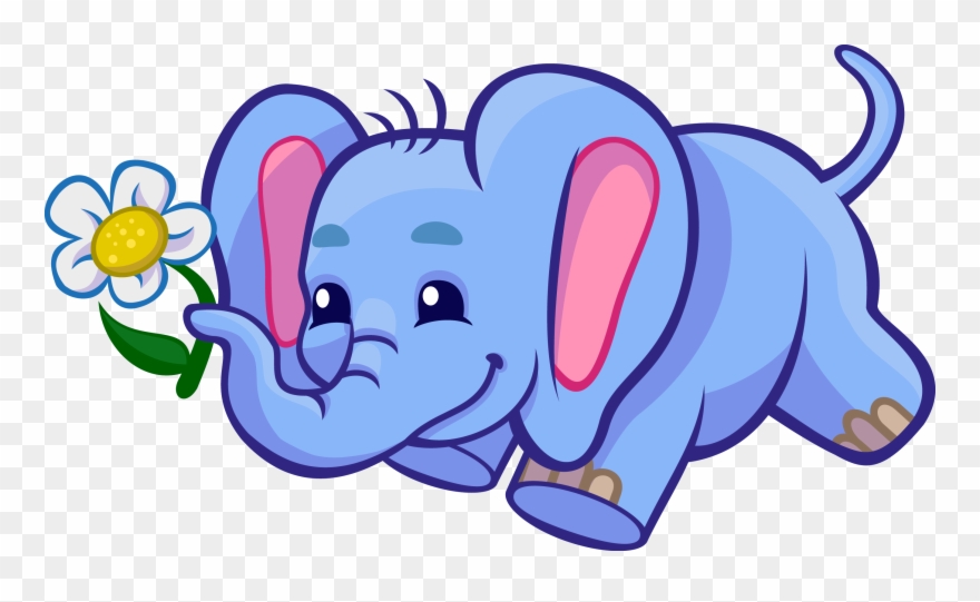 Clipart Of Using, Elephant And Poll - Clipart Elephant - Png Download