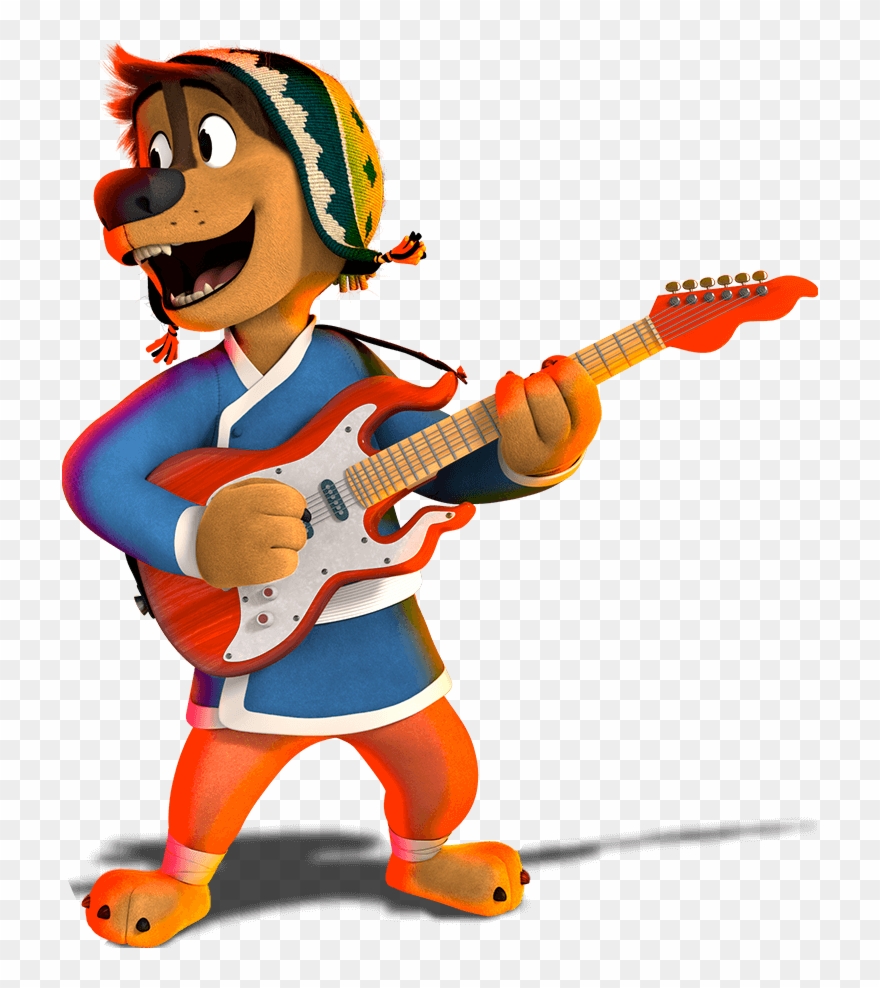 Cat Playing Guitar Clipart - Bodi Rock Dog - Png Download