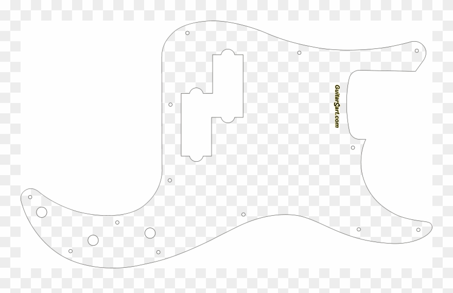 P-bass Guitarsart - Tortoise P Bass Pickguard Clipart