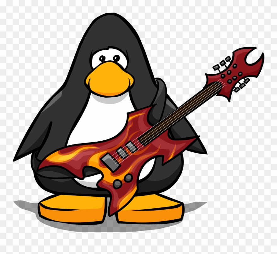 Hard Rock Clipart Sign - Penguin From Club Penguin - Png Download