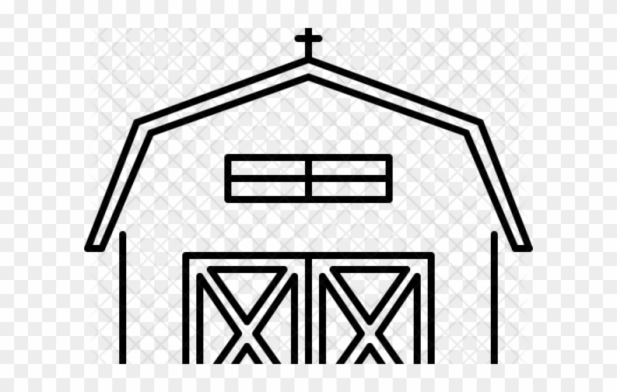 Barn Clipart Hand Drawn - Barn Outline - Png Download