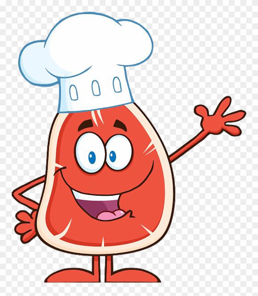 Clipart Hands Wave Goodbye - Cartoon Steak - Png Download