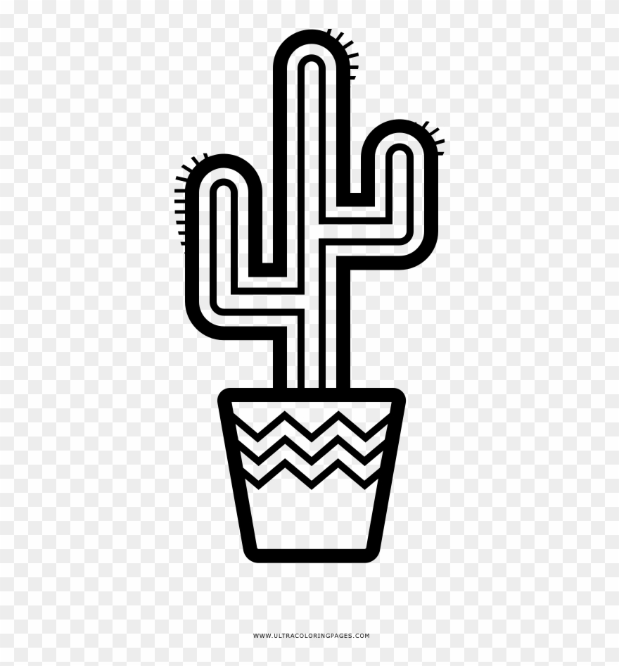 Cactus Coloring Page - Cactus Icon Transparent Clipart