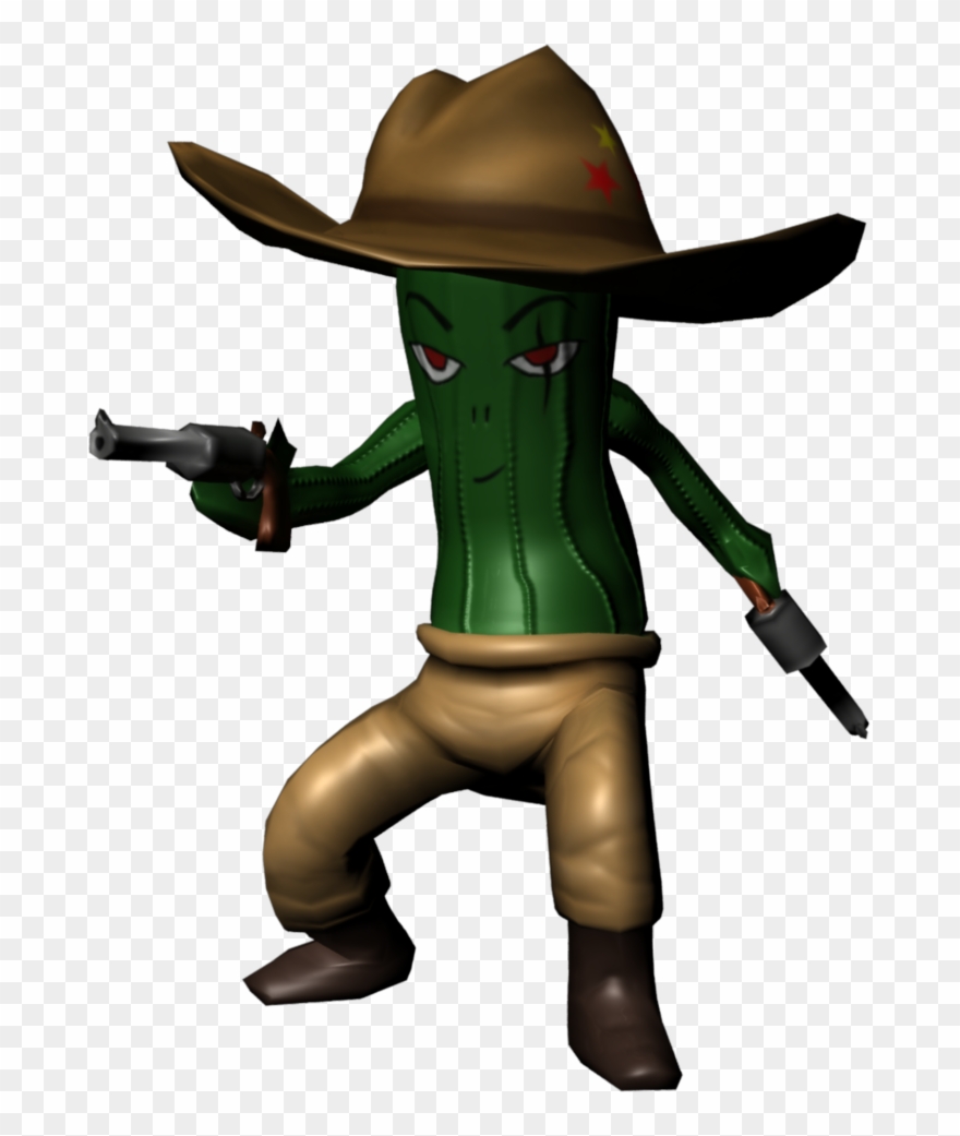 Kaktus Is A Sentient Cactus And A Fan Of Gory Fighting - Cartoon Clipart