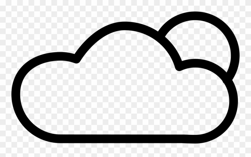 Cloudy Night Outlined Weather Interface Comments - Rayos Icon Clipart