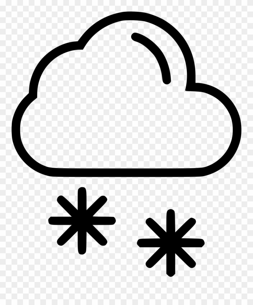 Cloud Snow Comments - Line Art Clipart
