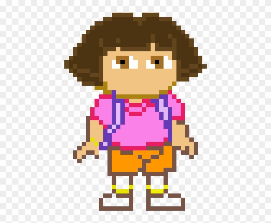 Dora - Perler Beads Dora Clipart