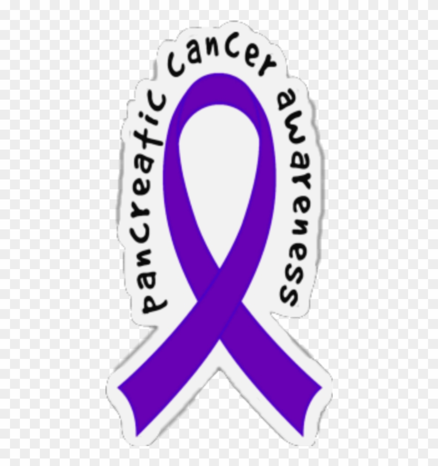Pancreatic Cancer Cancerawareness Ribbon Fight Sticker - Graphics Clipart
