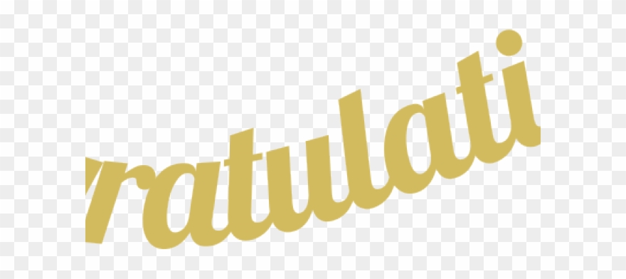 Ribbon Clipart Congratulation - Calligraphy - Png Download