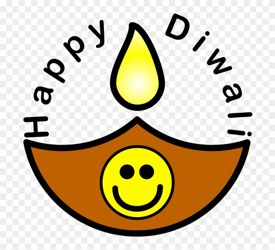 Happy Diwali - Smiley Rangoli Clipart