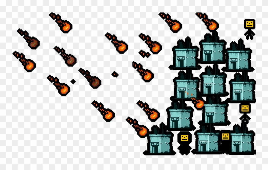 Fireballs On The Houses,cats And Human Clipart