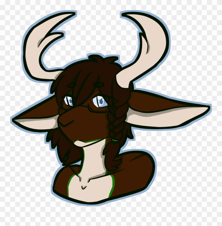 [c] Stag Headshot - Cartoon Clipart
