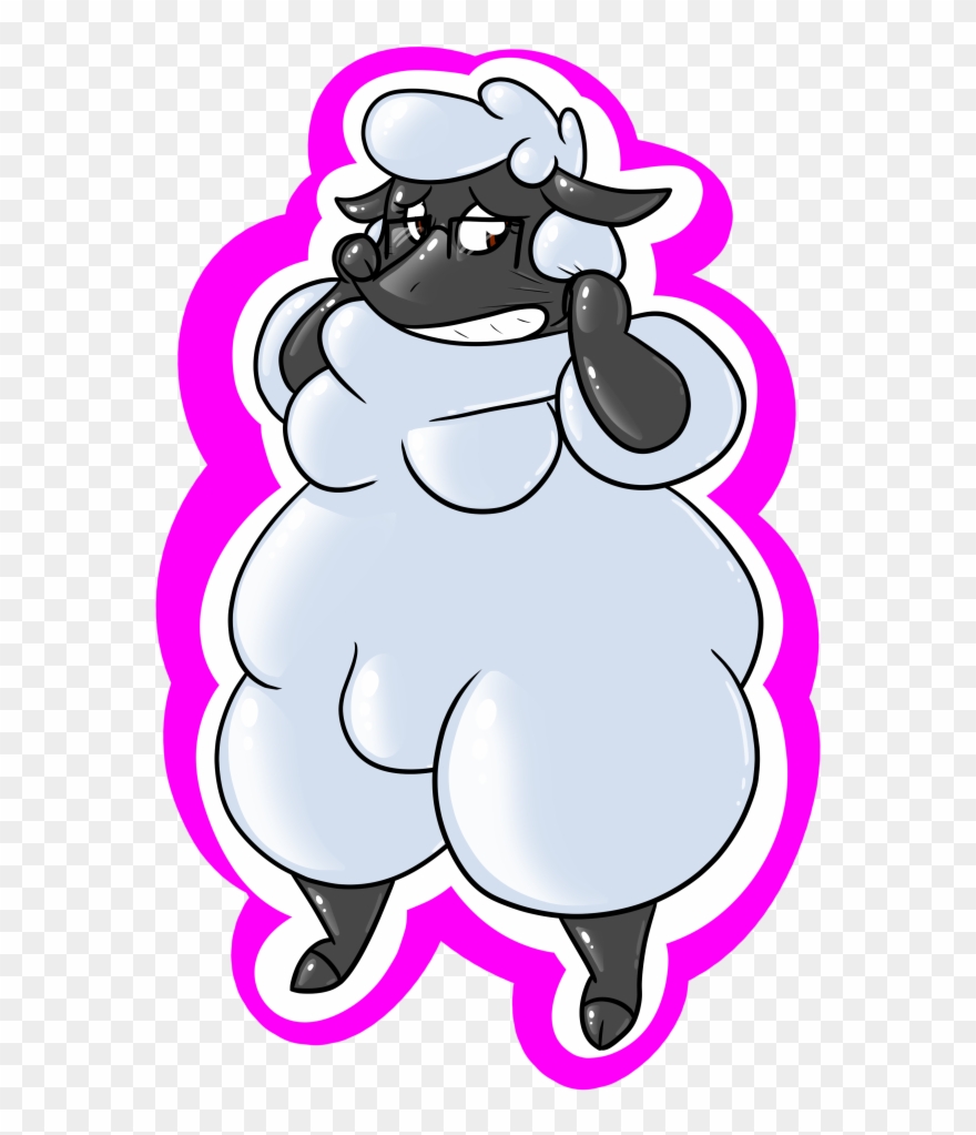 Stretchy Face Sheep - Cartoon Clipart