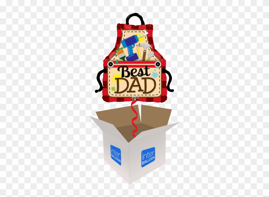 41″ Best Dad Diy Apron - Happy 7th Birthday Balloons Clipart