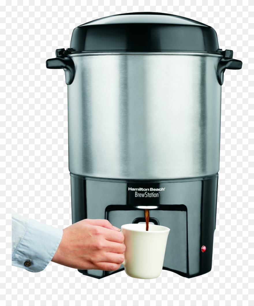 Coffee Cup Hand Brewed Hamilton Brands Using Clipart - Commercial 40 Cup Coffee Maker Cheap - Png Download