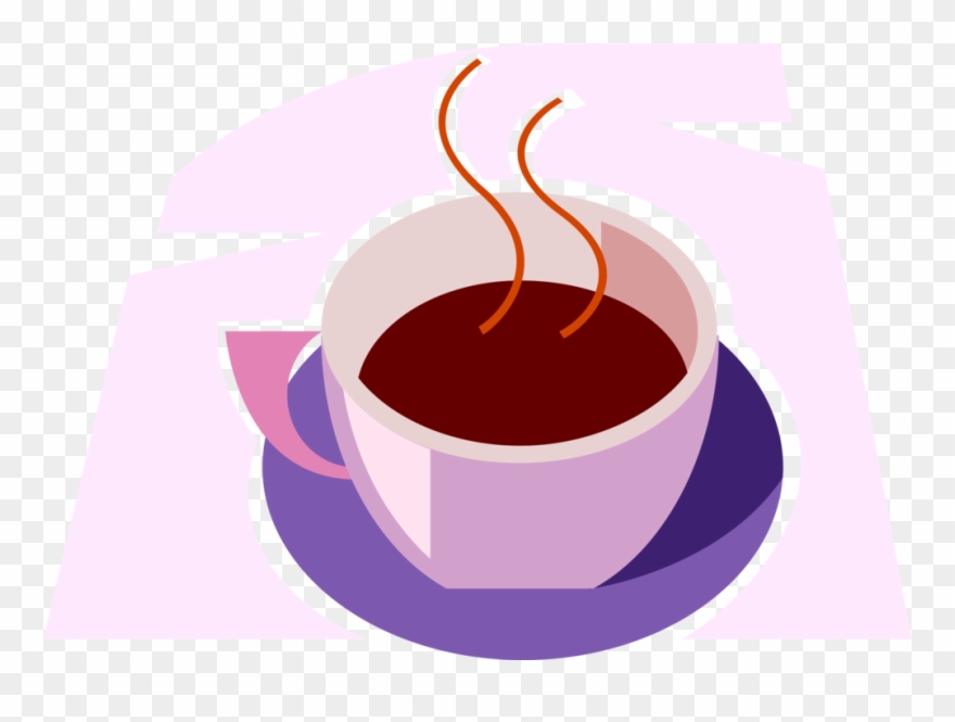 Vector Illustration Of Cup Of Hot Freshly Brewed Coffee - Cup Clipart