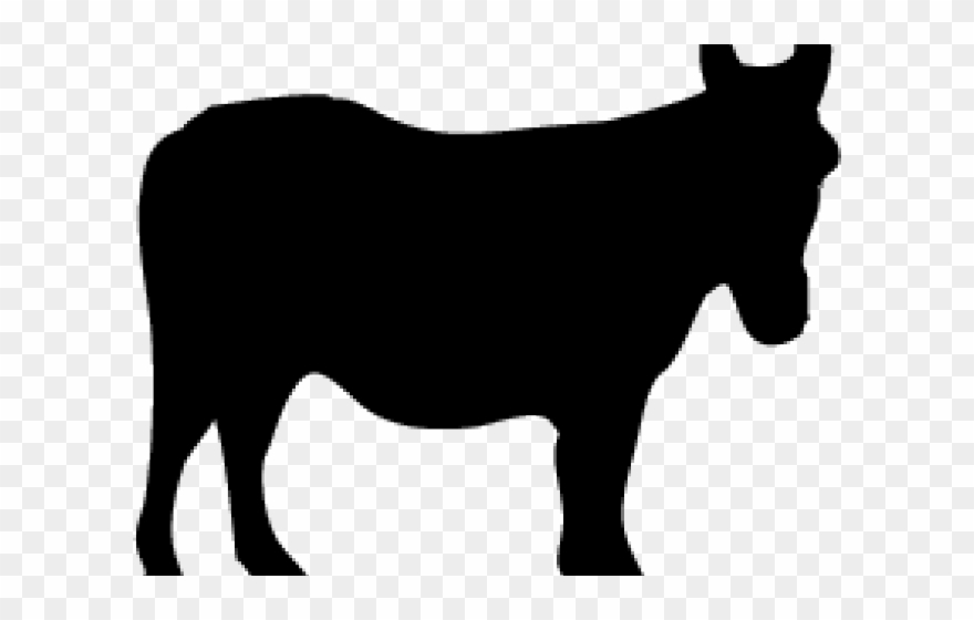 Silhouette Clipart Donkey - Livestock - Png Download