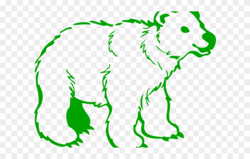 Grizzly Bear Clipart Small Bear - Grizzly Bear Clip Art Black And White - Png Download
