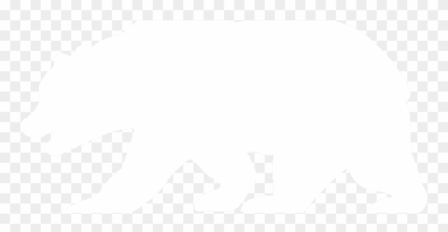 Bear Only White - Silhouette Clipart