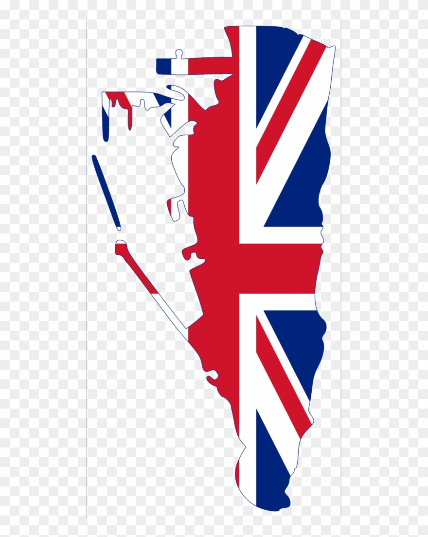 Flag Map Of Gibraltar - Gibraltar Flag Map Clipart