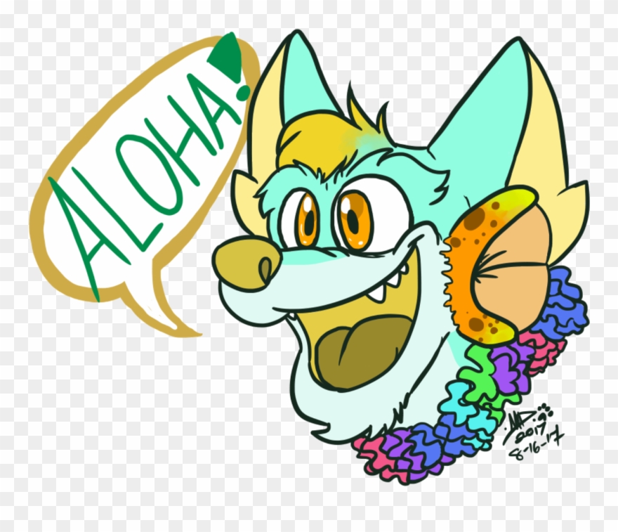 "aloha " Monroe Headshot - Cartoon Clipart