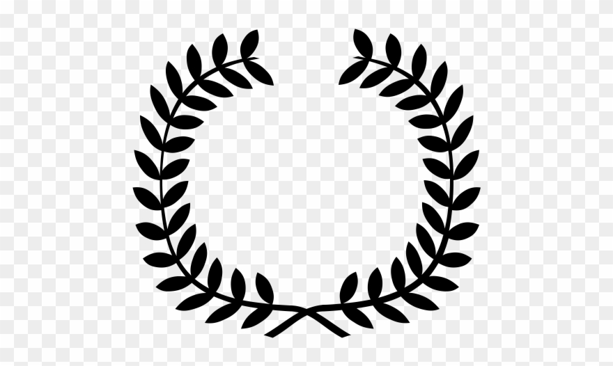 Laurel Wreath Rubber Stamp - Monogram Wreath Clip Art - Png Download