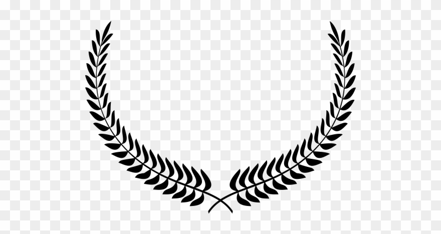 Laurel Wreath Rubber Stamp Clipart