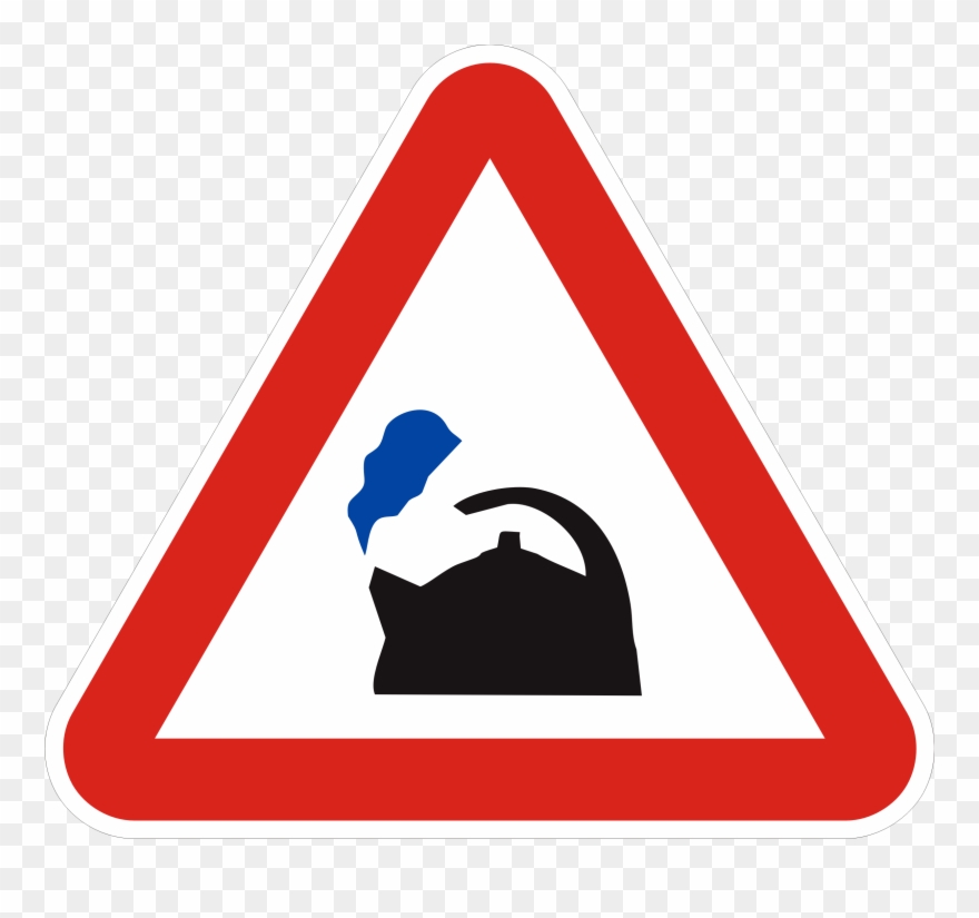Знак "чайник" - Loose Gravel Road Sign Clipart