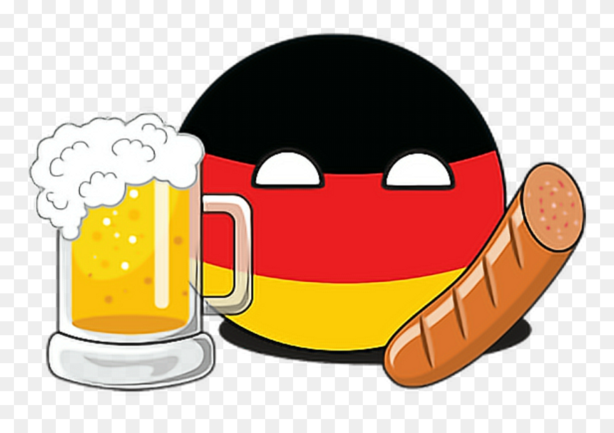 Germanyball Sticker - German Ball With Beer Clipart
