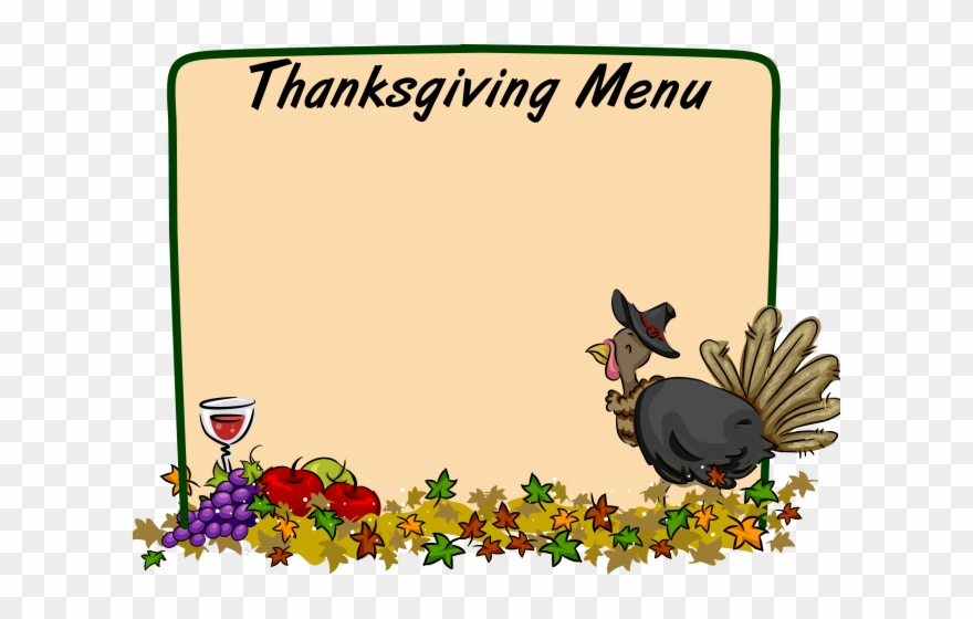 Cornucopia Clipart Thanksgiving Dinner - Thanksgiving Dinner Menu Clipart - Png Download