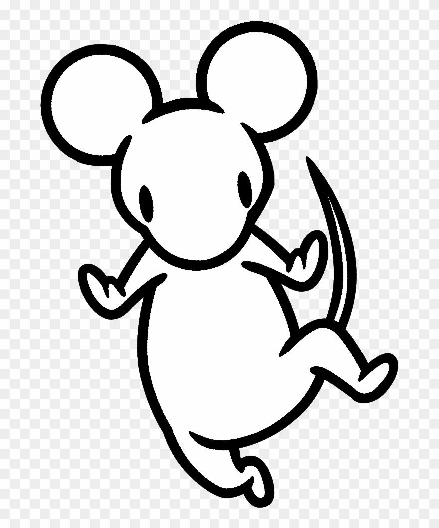 White Rat Png - Black And White Rat Cartoon Clipart