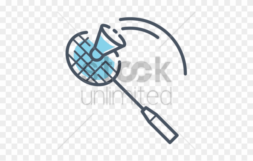 Badminton Clipart Main - Racket And Shuttlecock Of Badminton Easy Drawing - Png Download