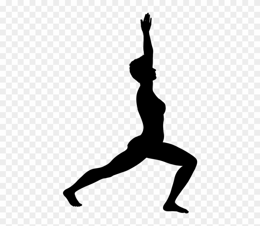 Silhouette, Yoga, Woman, Girl, Young, Gymnastics, Dance - Senam Png Clipart