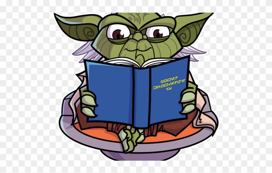 Star Wars Clipart Read - Yoda Libro - Png Download