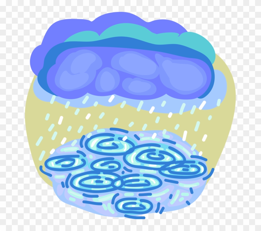 Vector Illustration Of Weather Forecast Storm Clouds Clipart