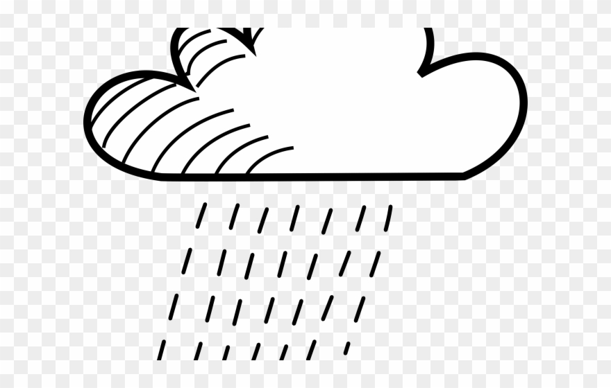 Cloud Clipart Pdf - Drawing Cloud Rain - Png Download