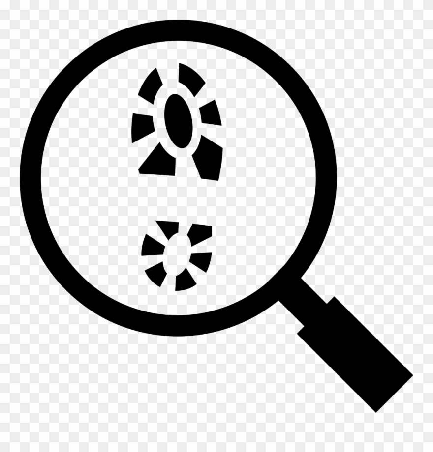 Footprint And Magnifying Glass Comments - Footprint Magnifying Glass Clipart